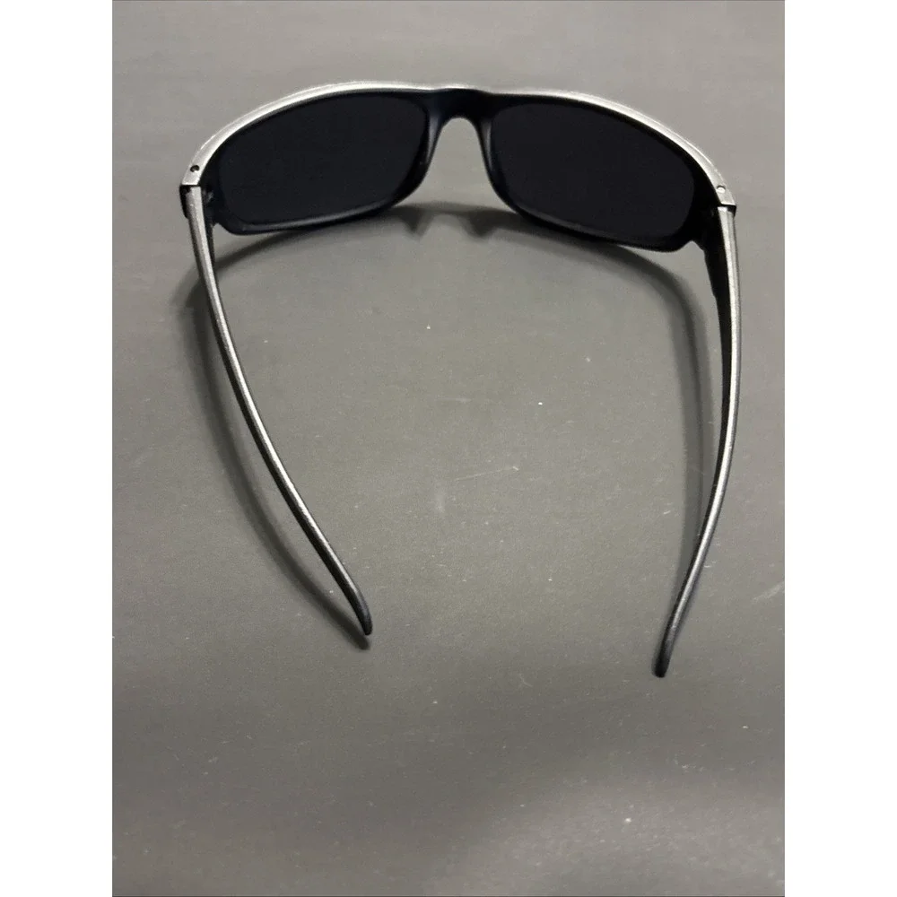 Wrap Around Sport Sunglasses Black Gray Rectangular